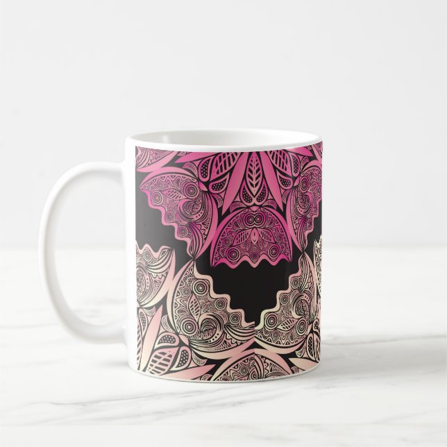 Beautiful flowers nature pattern background Vintag Coffee Mug (Left)