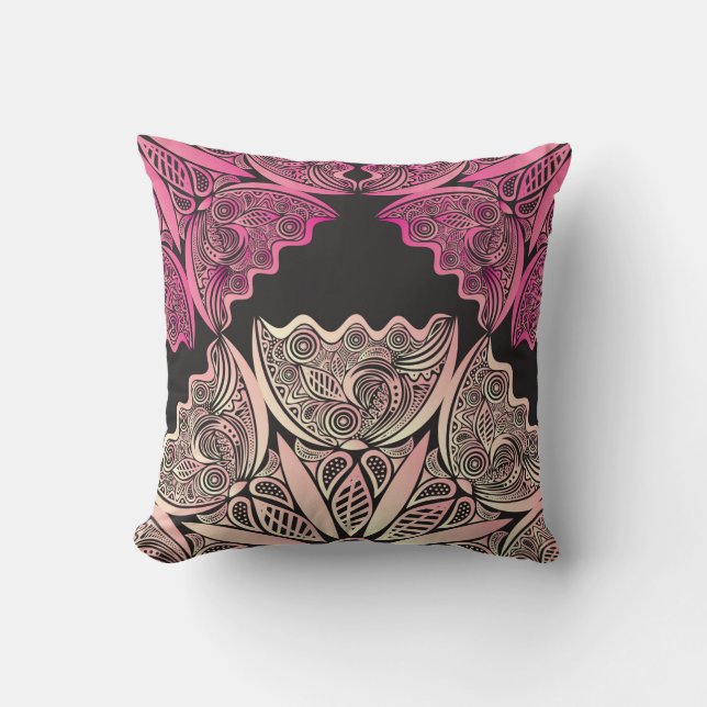Beautiful flowers nature pattern background Vintag Cushion (Front)