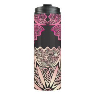 Beautiful flowers nature pattern background Vintag Thermal Tumbler