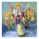 Beautiful Flowers Oil Painting in Vase Acrylic