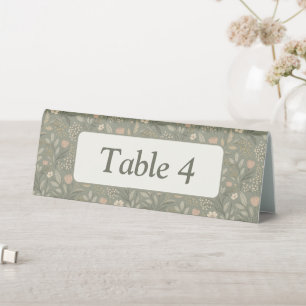 Beautiful Flowers on Sage Green Earthy Tone