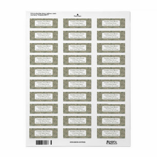 Beautiful Flowers on Soft Sage Green Earthy Tone Return Address Label