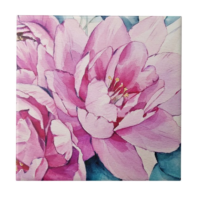 Beautiful flowers outdoor  ceramic tile (Front)