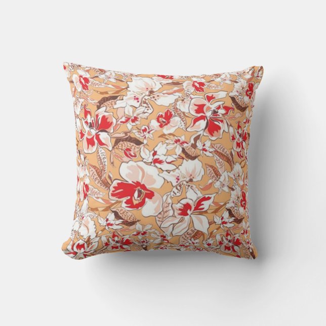 Beautiful Flowers Pattern Cushion (Front)