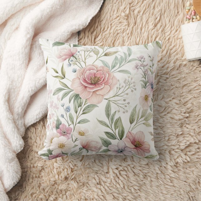Beautiful Flowers Pattern Cushion (Blanket)