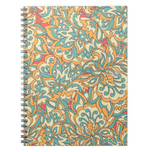 beautiful flowers seamless pattern. floral vintage notebook