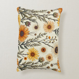 Beautiful flowers that resemble fall decorative cushion
