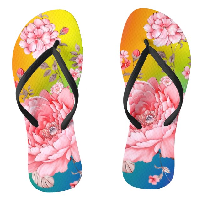 Beautiful flowers thongs (Footbed)