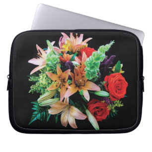 Beautiful Flowers Throw Pillow Laptop Sleeve