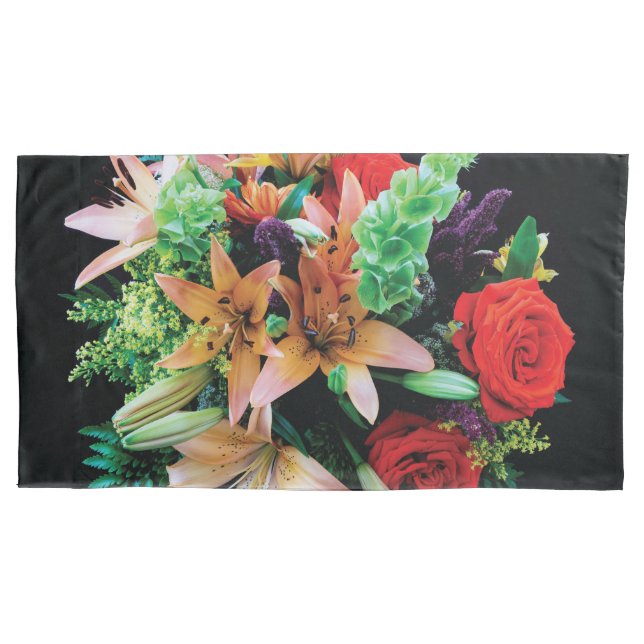 Beautiful Flowers Throw Pillow Pillowcase (Front-Left)