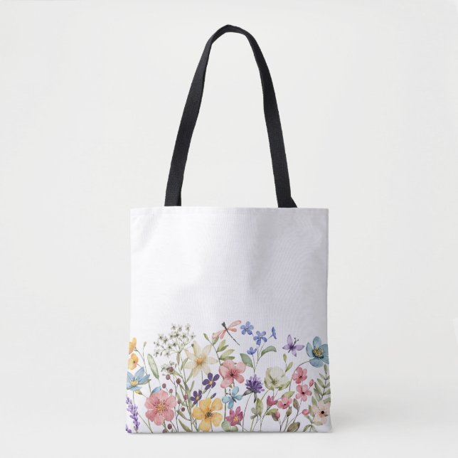 Beautiful flowers tote bag (Front)