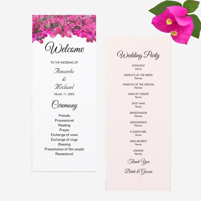Beautiful Flowers Wedding Program (Creator Uploaded)