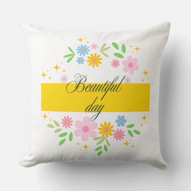 beautiful flowersThrow Pillow (Front)