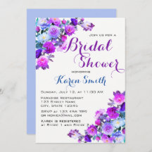 Beautiful Flowery Bridal Shower Invites