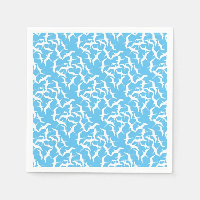 Beautiful Flying Birds Pattern Product Napkin (Front)