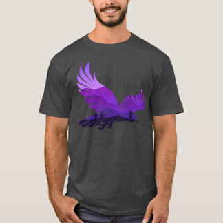 Beautiful Flying Eagle Forest Bird Silhouette funn T-Shirt