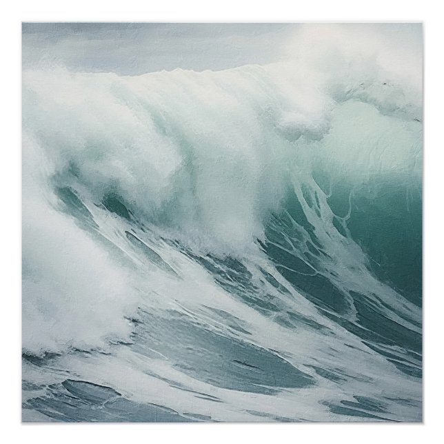 Beautiful Foaming waves  Poster (Front)