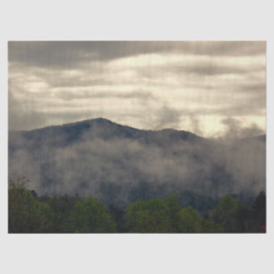 Beautiful Foggy Mountain Landscape Photo Tissue Paper
