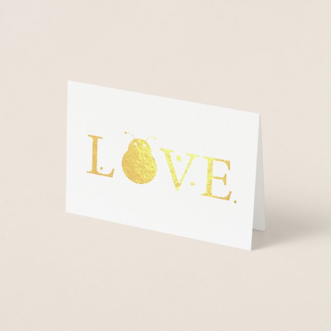 Beautiful Foil 'Love Bug' Card (Front)