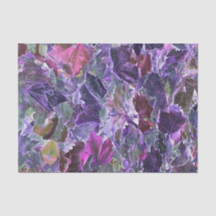 Beautiful Foliage Leaf Pattern Pink Purple Tissue Paper