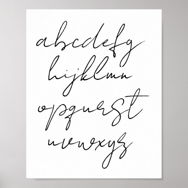 Beautiful Font Alphabet Test Poster (Front)
