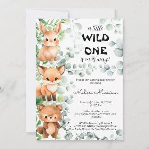 Beautiful Forest Animals Friends Baby Shower Invitation