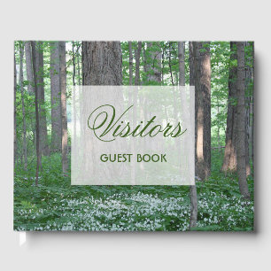 Beautiful Forest Scene Guest Book