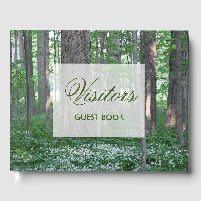 Beautiful Forest Scene Guest Book (Front)