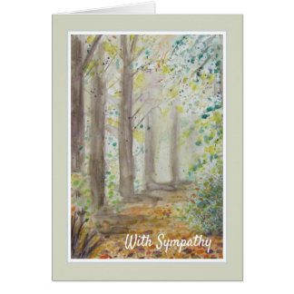 Beautiful Forest Trees Sympathy Memories Card