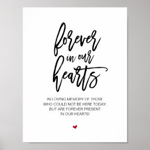Beautiful Forever In Our Hearts, Black Memorial Poster