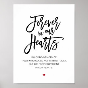 Beautiful Forever In Our Hearts, Black Memorial Poster