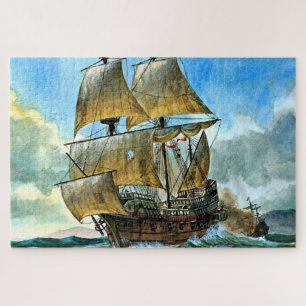 beautiful four-masted ship jigsaw puzzle