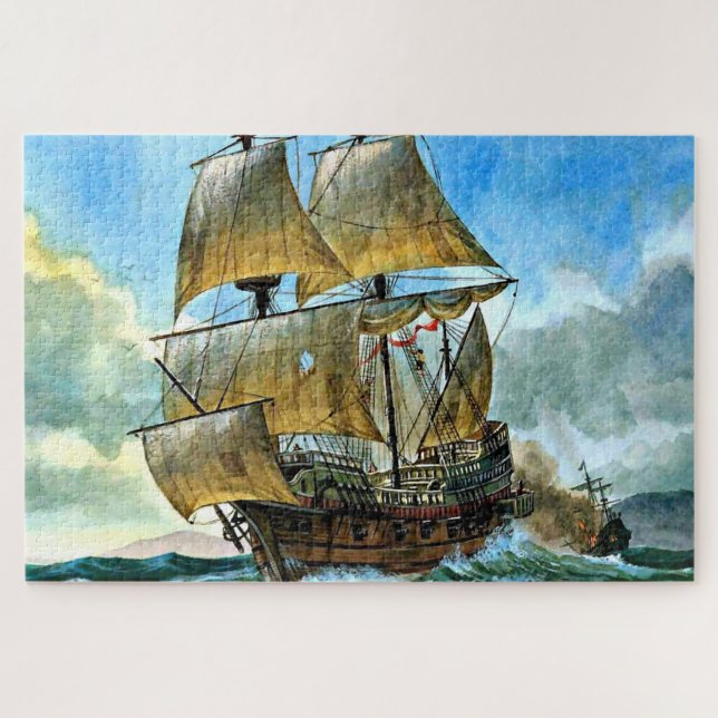 beautiful four-masted ship jigsaw puzzle (Horizontal)
