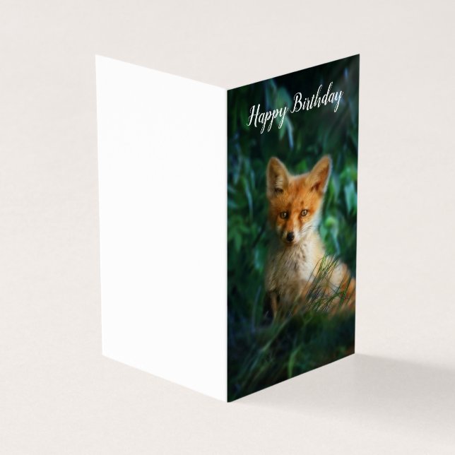 Beautiful Fox Birthday Card (Outside)