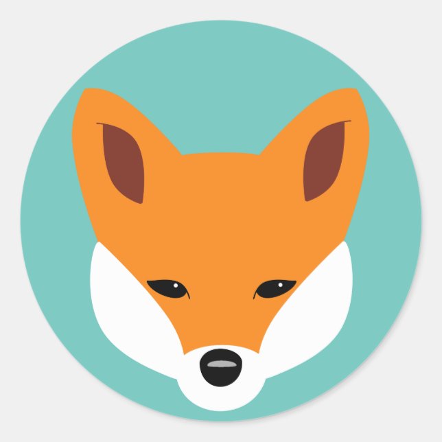 Beautiful Fox Classic Round Sticker (Front)