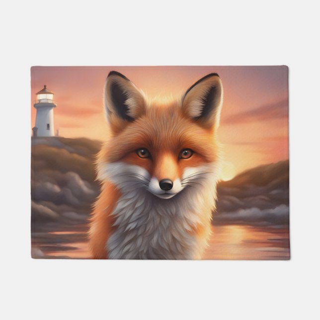 Beautiful Fox Doormat (Front)