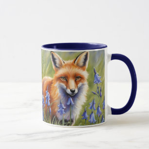 Beautiful Fox in Bluebell meadow Mug