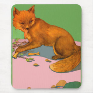 beautiful fox mouse pad