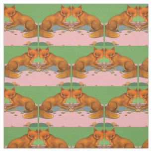 beautiful fox print fabric