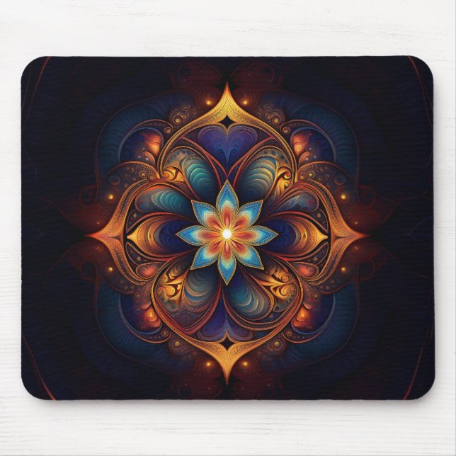 Beautiful Fractal Lily Mouse Pad (Front)