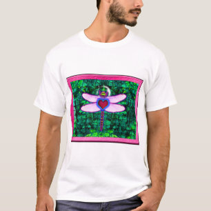 Beautiful Framed “Crackel Framed Dragonfly” Artwor T-Shirt