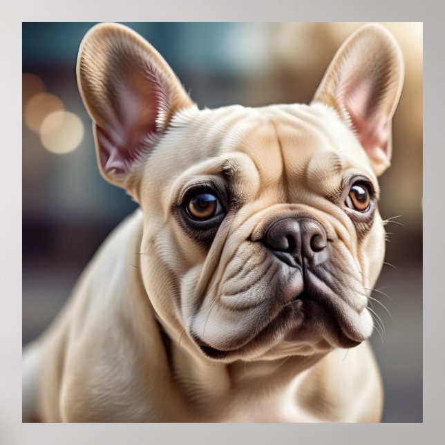 Beautiful French Bulldog Poster (Front)