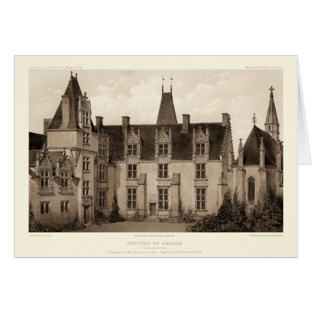 Beautiful French Chateau in Sepia Tones (Front Horizontal)