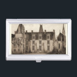 Beautiful French Chateau in Sepia Tones Business Card Holder<br><div class="desc">Victor Petit brings you this beautiful French chateaux,  captured in pleasing sepia tones. This stately manor house was the residence of French nobility,  and the sepia filter brings out the majesty of this building. Bring some nobility into your home with this print!</div>