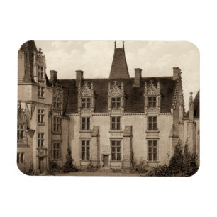 Beautiful French Chateau in Sepia Tones Magnet