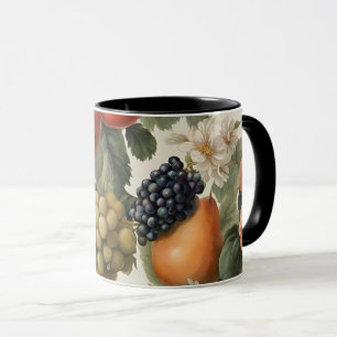 Beautiful Fruits and Flowers in French Style Mug