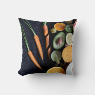 Beautiful Fruits And Vegetables Cushion