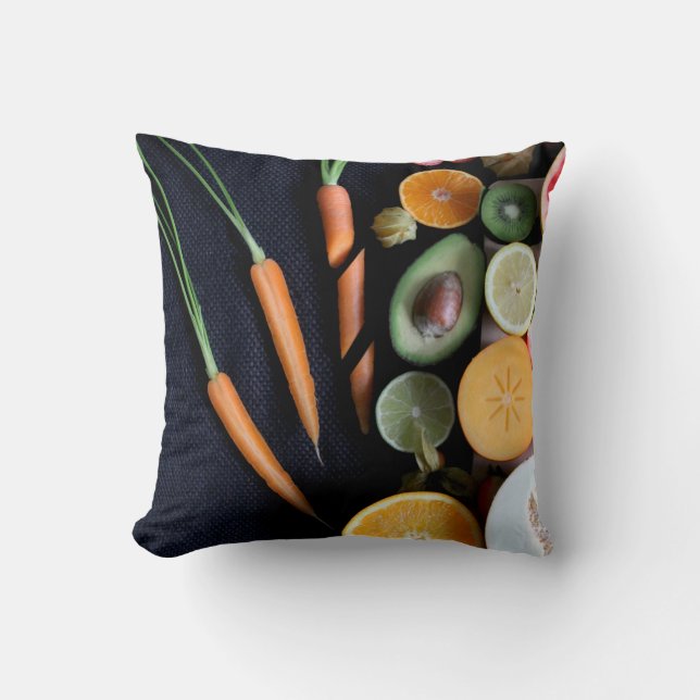 Beautiful Fruits And Vegetables Cushion (Front)
