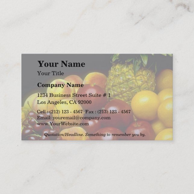 Beautiful Fruits Business Card (Front)
