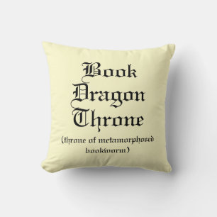 Beautiful & funny book lovers' throw pillow